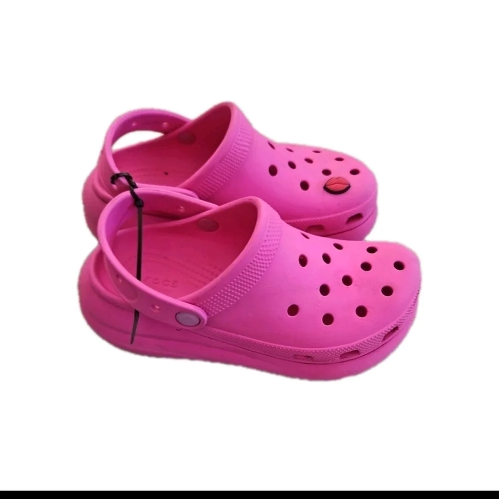Crocs Classic Womens Pink Crush Platform Comfortable Slip-On Causal Clog 7 - Picture 3 of 13